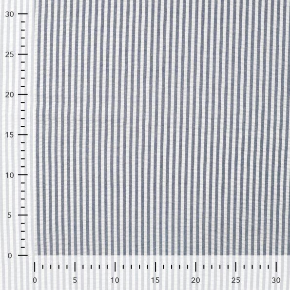 Tissu Coton Popeline Rayé Bleu Marine Et Blanc - 50x160 Cm, Made In France, Oeko-Tex