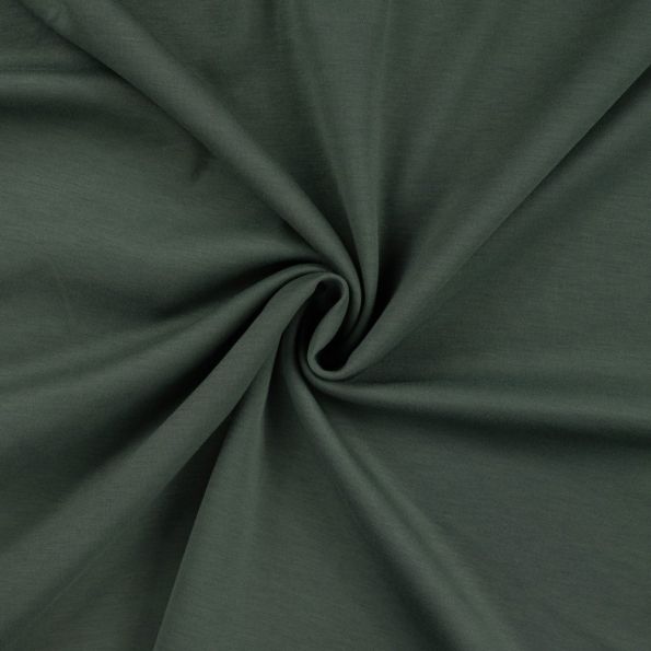 Tissu Jersey Scuba aspect Modal uni Vert foncé - Par 10 cm