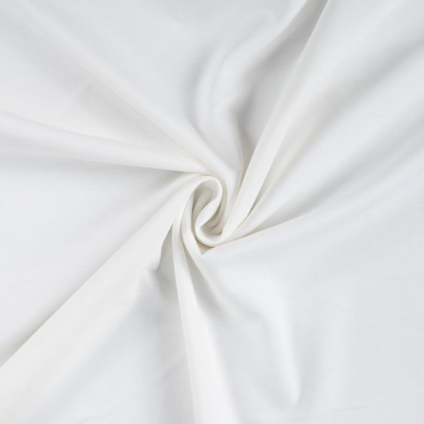 Tissu Jersey Scuba aspect Modal uni Blanc - Par 10 cm