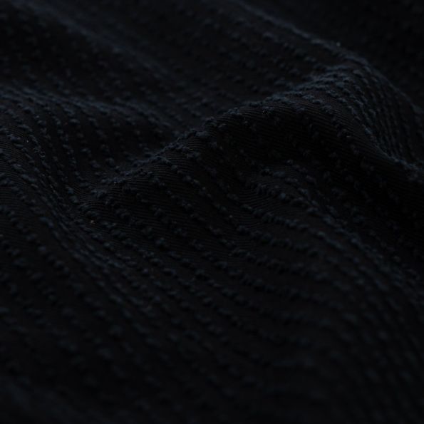 Tissu Coton Jacquard twill uni Noir - Par 10 cm