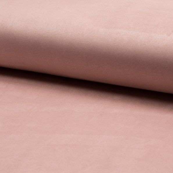 Coupon Tissu Suédine Scuba uni Rose - Coupon de 100 cm