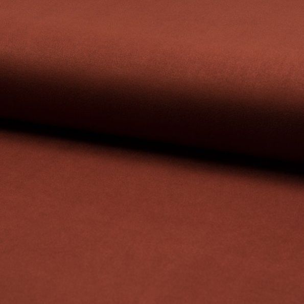 Tissu Suédine Scuba uni Brique - Par 10 cm