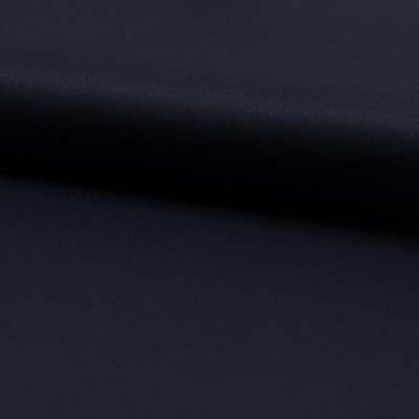 Tissu Gabardine Allegra légère extensible uni Bleu marine - Par 10 cm