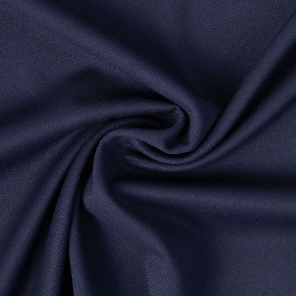 Tissu Gabardine Allegra légère extensible uni  Bleu marine - Par 10 cm