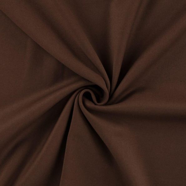 Tissu Gabardine Allegra légère extensible uni Marron chocolat - Par 10 cm