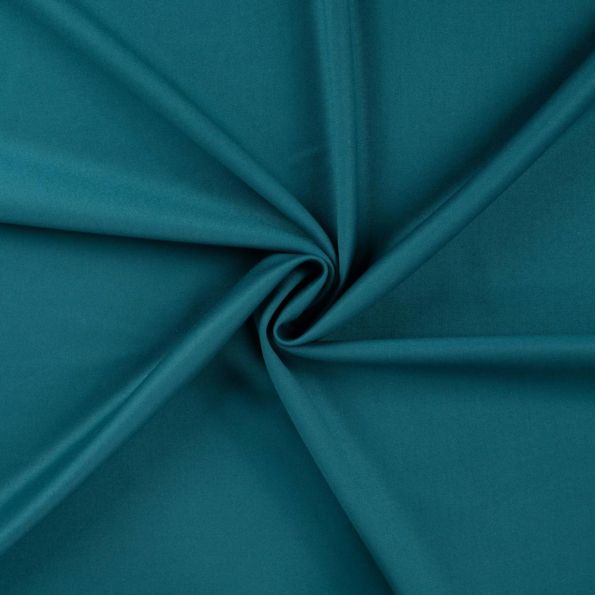 Tissu Gabardine Allegra légère extensible uni Bleu canard - Par 10 cm