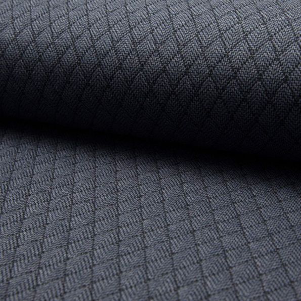 Tissu Doublure Matelassée Losange - Bleu - Au Mètre (largeur 150 Cm) - Ouate - Neuf - Pour Couette, Coussin Ou Projet Couture
