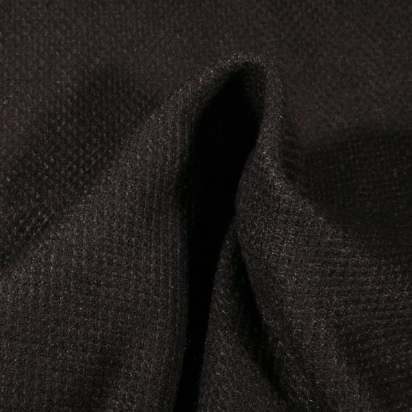 Tissu Maille polyviscose piqué Noir - Par 10 cm