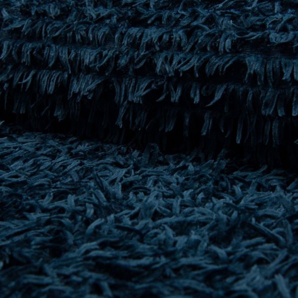 Tissu Fausse fourrure Rasta Chenille Bleu pétrole - Par 10 cm