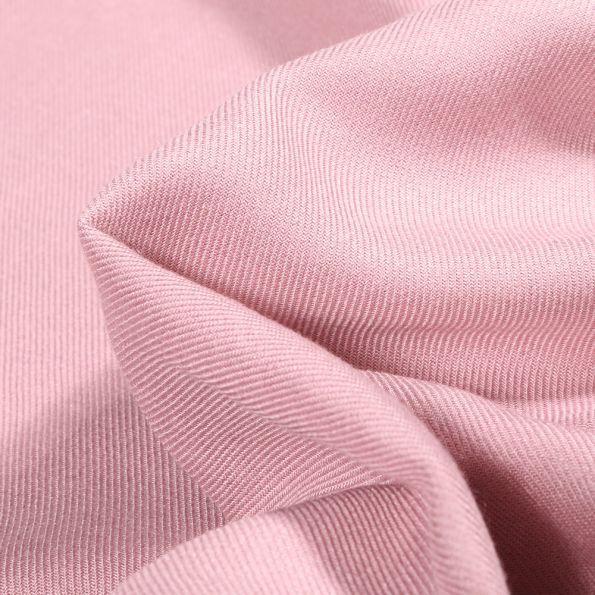Tissu Viscose Twill uni Rose pâle - Par 10 cm