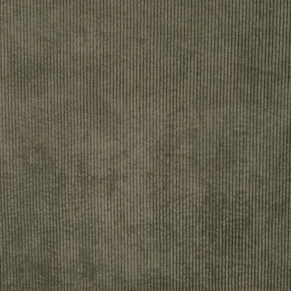 Tissu Velours côtelé lavé uni Vert kaki - Par 10 cm