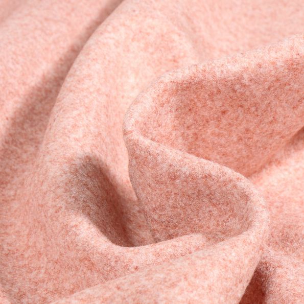 Tissu Maille envers polaire Vieux rose - Par 10 cm