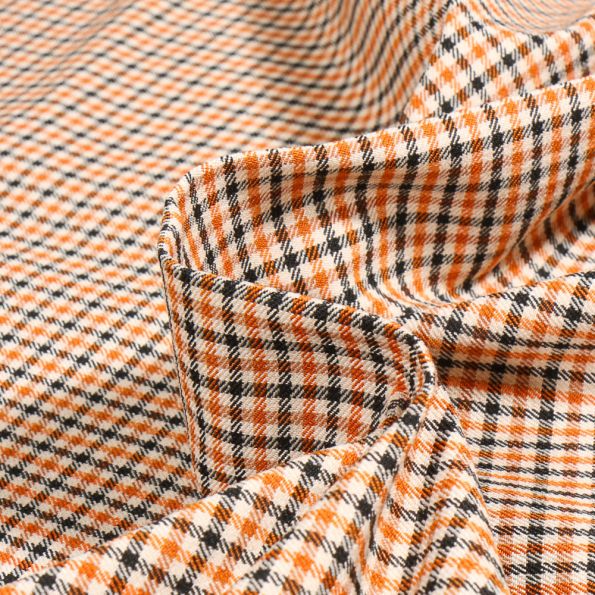 Tissu Bengaline Candy ocre sur fond Blanc - Par 10 cm