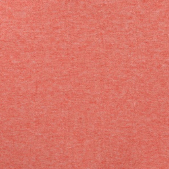 Tissu Maille Jersey chiné Corail - Par 10 cm