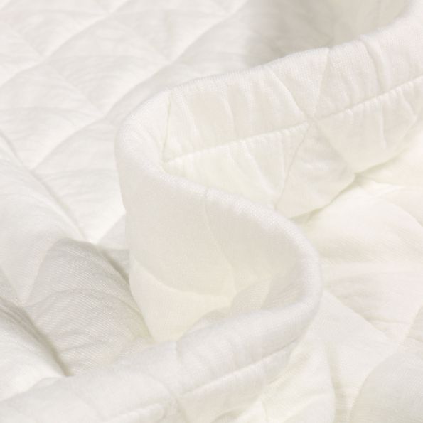Tissu Sweat matelassé gaufré Dacota Blanc - Par 10 cm