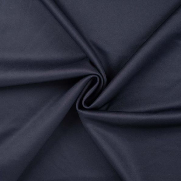 Tissu Jersey Scuba uni Bleu nuit - Par 10 cm