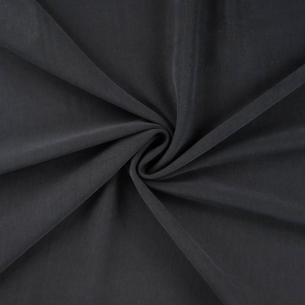 Tissu Jersey Modal satiné uni Noir - Par 10 cm