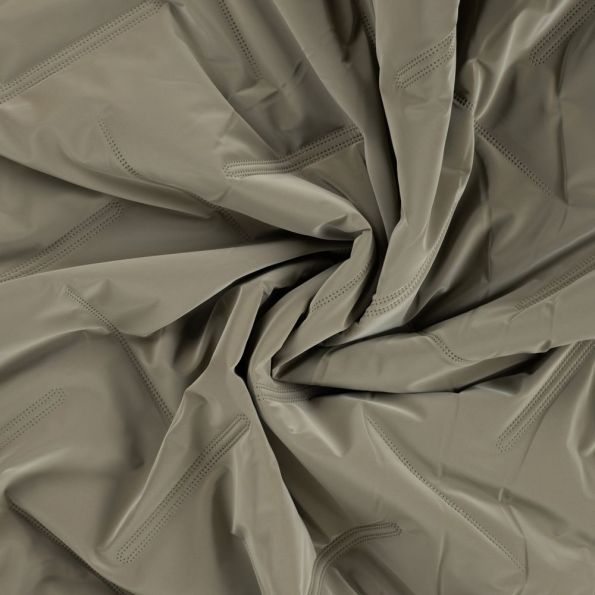 Tissu Doudoune matelassé Mila déperlant  uni Vert kaki clair - Par 10 cm