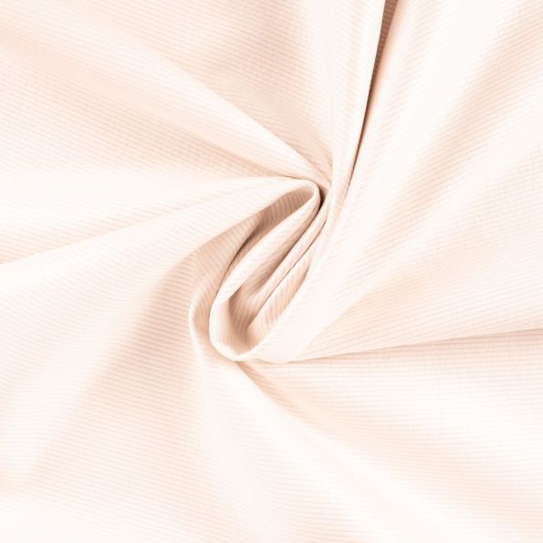 Tissu Velours Côtelé Orlane enduit uni Ecru - Par 10 cm