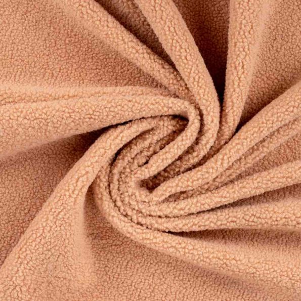 Tissu Fausse fourrure Mouton Elsa uni  Camel - Par 10 cm