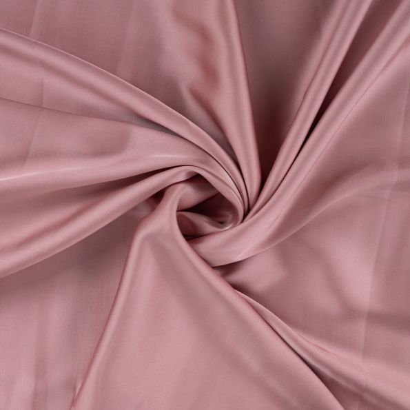 Tissu Viscose   Olivia touché Satin uni  Rose poudré - Par 10 cm