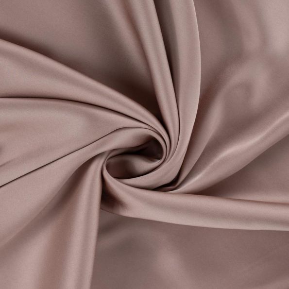 Tissu Viscose   Olivia touché Satin uni  Vieux rose - Par 10 cm