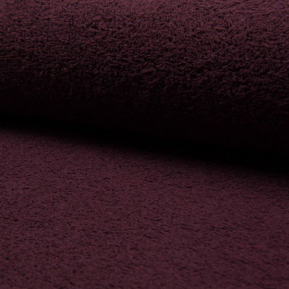 Tissu Eponge légère 320 g/m² Bordeaux - Par 10 cm