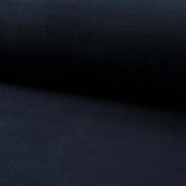 Tissu Polaire doux uni Bleu nuit - Par 10 cm