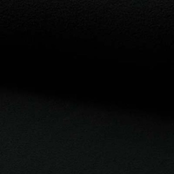 Tissu Polaire doux uni Noir - Par 10 cm