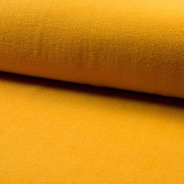 Coupon Tissu Polaire doux uni Jaune - Coupon de 100 cm