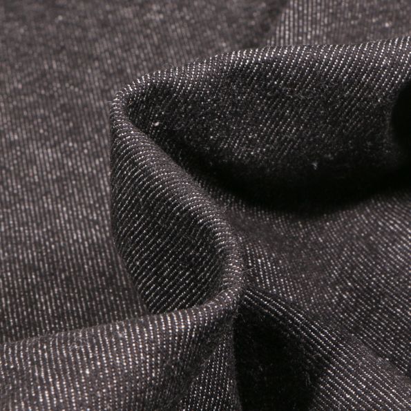 Tissu Jean épais 10 Oz Noir - Par 10 cm