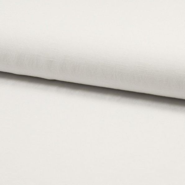 Tissu Viscose lin Santorini Blanc - Par 10 cm