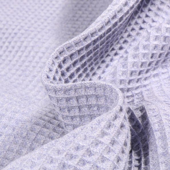 Tissu Nid d'abeille chiné Lilas - Par 10 cm