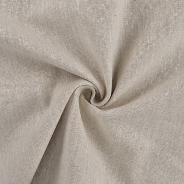 Tissu 100% Lin uni Naturel - Par 10 cm