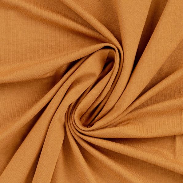 Tissu Jersey Viscose uni Lia Camel - Par 10 cm