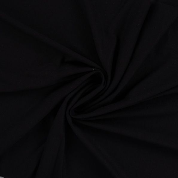 Tissu Jersey Viscose uni Lia Noir - Par 10 cm