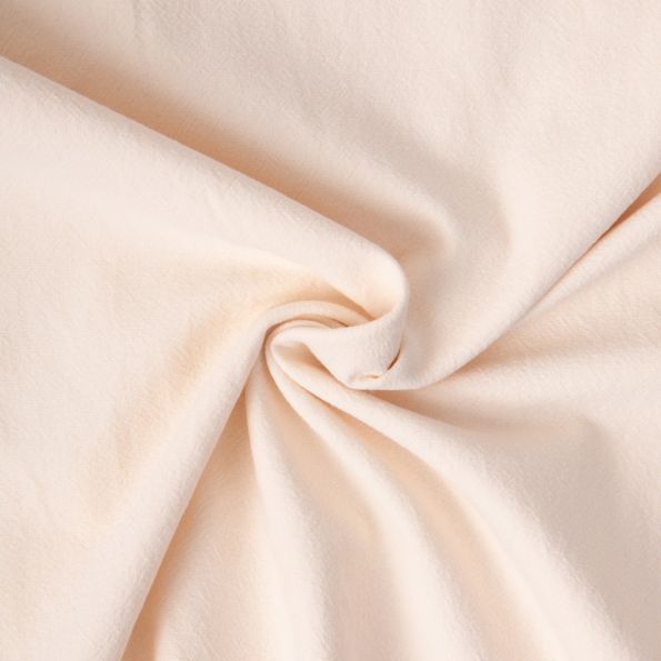Tissu Coton Lavé aspect Lin uni Ecru - Par 10 cm