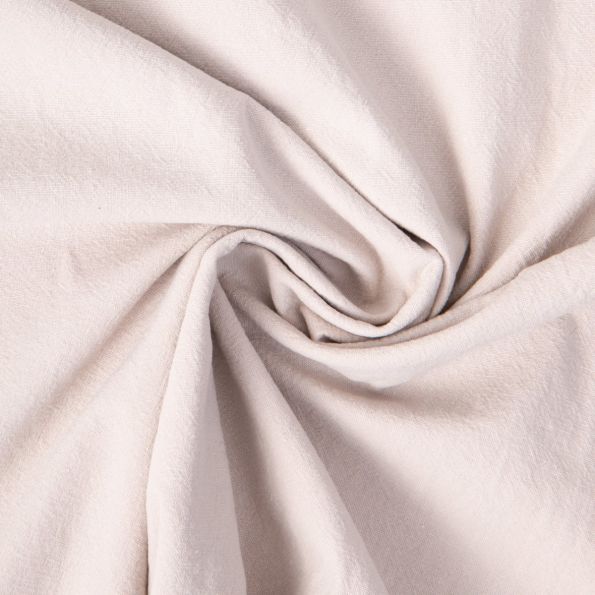 Tissu Coton Lavé aspect Lin uni Beige sable - Par 10 cm