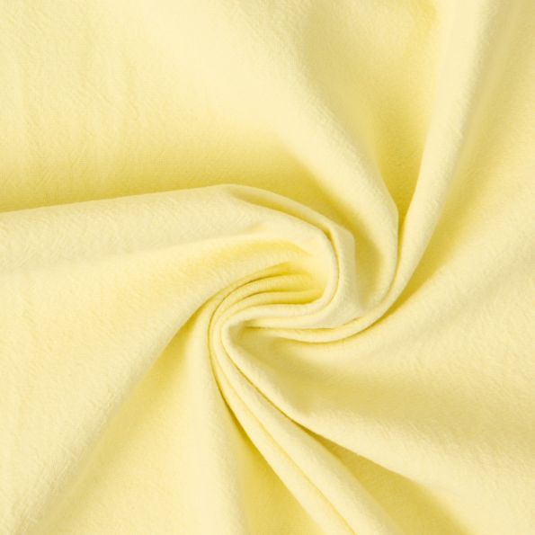 Tissu Coton Lavé aspect Lin uni Jaune - Par 10 cm
