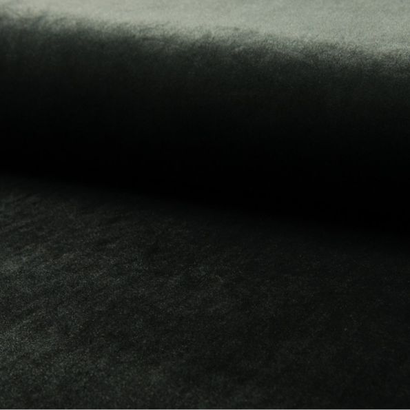 Tissu Panne de velours d'habillement Mode Gris anthracite - Par 10 cm