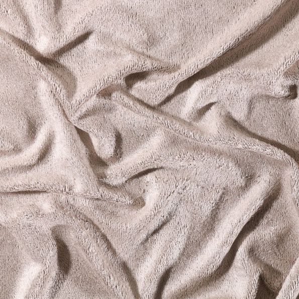 Coupon Tissu Eponge Bébé Bambou Tout doux Taupe - Coupon de 190 cm