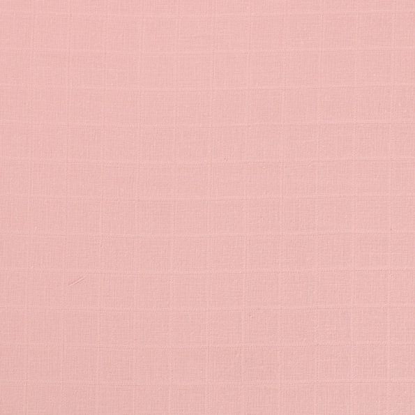 Coupon Tissu Lange Bébé Biologique Rose Dragée - Coupon de 80 cm