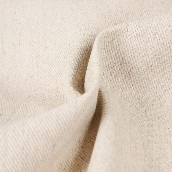 Tissu Chanvre Sergé uni Naturel - Par 10 cm