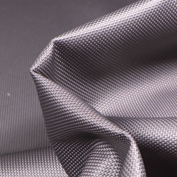 Coupon Tissu Toile imperméable uni Cocoon Gris - Coupon de 150 cm