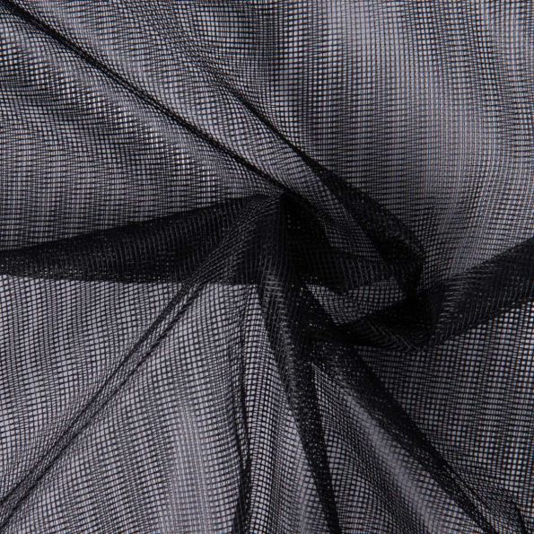 Tissu Moustiquaire Mosquito souple grande largeur Noir - Par 10 cm