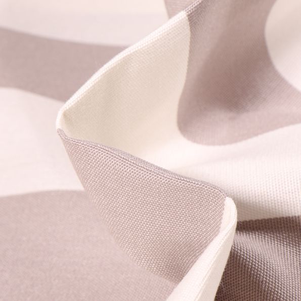 Tissu Toile extérieure Dralon Grande largeur Rayures sur fond Gris - Par 10 cm