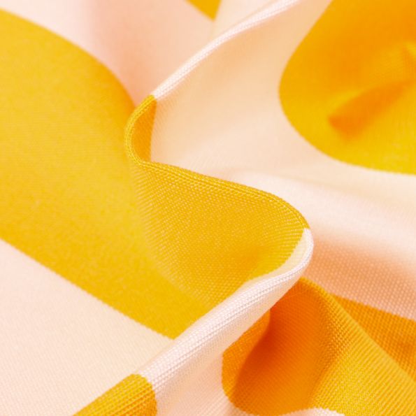 Tissu Toile extérieure Sunny Rayures sur fond Jaune - Par 10 cm