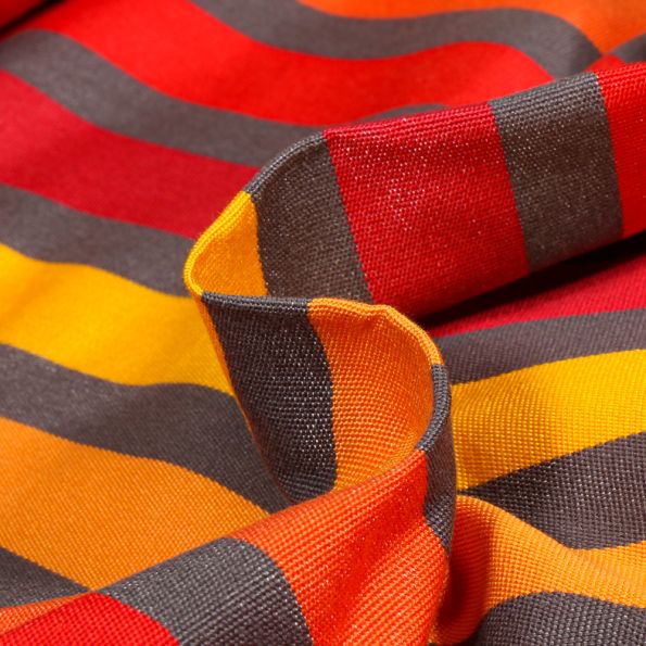 Toile Transat Dralon Etna sur fond Orange - Par 10 cm