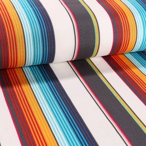 Tissu Toile Transat Paya Cancun Turquoise - Par 10 cm