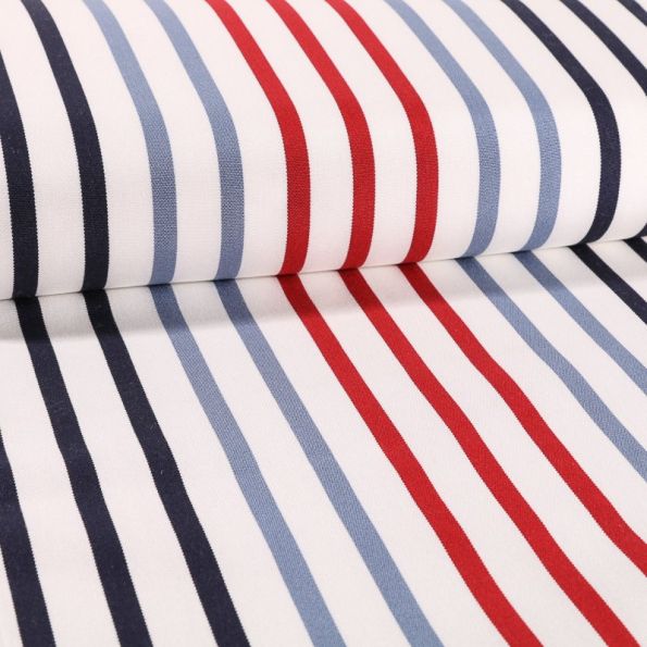 Tissu Toile Transat Playa Petit Bateau Rouge - Par 10 cm